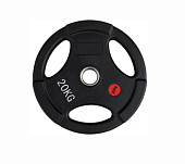 Диски обрезиненные UltraGym с тремя хватами d51мм (20 кг)
