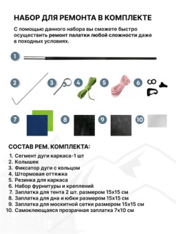 Палатка треккинговая RSP Hill 4 (синий)