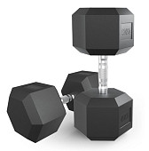 Гантели гексагональные обрезиненные UNIX Fit (45 кг, 2 шт)