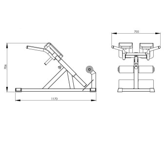 Гиперэкстензия наклонная Central Sport Pro, AR026