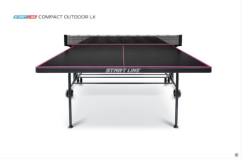 Стол теннисный Start Line Compact-2 LX Всепогодный (Черный)