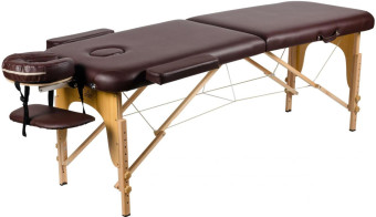 Массажный стол Atlas Sport складной 2-с деревянный 70 см. + сумка (коричневый)
