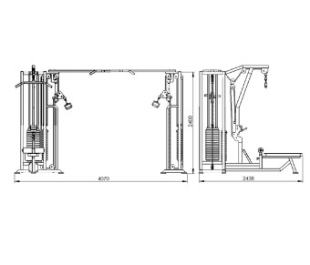 Блочная станция регулируемая Central Sport Pro, AR094х3х100 (стек 3х100)