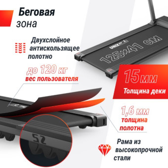 Беговая дорожка UNIX Fit Hi-tech S2 Metallic
