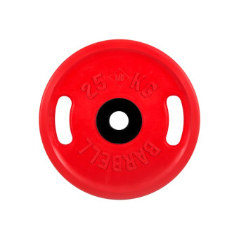 Диск олимпийский Barbell с ручками d51 мм (цветной, 25 кг)