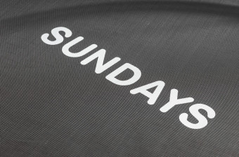 Батут Sundays Favorite Premium 8FT, с сеткой и лестницей (желтый)