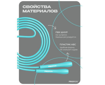 Скакалка PROIRON СС074 (голубая)