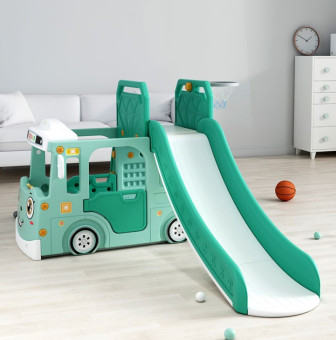 Горка + игровая зона Perfetto Sport Автомобиль PS-049-М (ментол)
