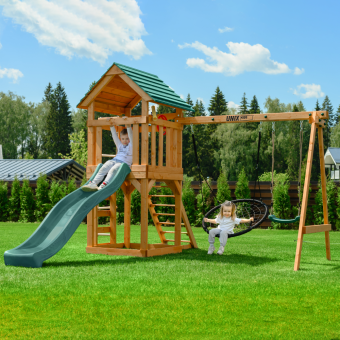 Детский игровой комплекс UNIX Kids (6 in 1, Dark Green)
