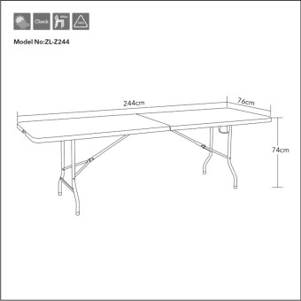 Стол складной пластиковый Angioletto (244 см)