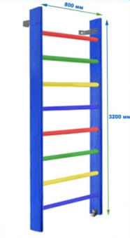 Шведская стенка Dinamika ZSO-000067, 320х80 см (массив.сосна, цветная)