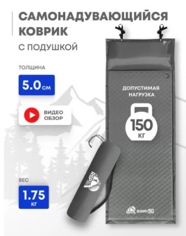Самонадувающийся коврик RSP Sunny 50 (серый)
