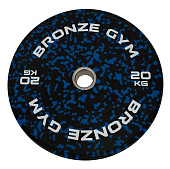 Диск бамперный BRONZE GYM, камуфляж (синий, 20кг)