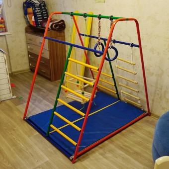 Детский спортивный комплекс Вертикаль Весёлый Малыш MINI, горка, мягкий бортик