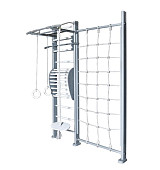 Детский спортивный комплекс PERFETTO SPORT PS-127 Scala in legno con rete 1 (grigio)