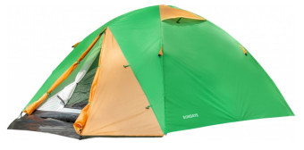 Палатка Sundays ZC-TT009-3P v2 (зеленый/желтый) со спальным мешком ZC-SB001 (синий)