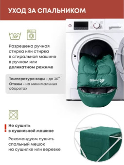 Спальный мешок RSP Lager 250 L (220x75см, зеленый молния слева)