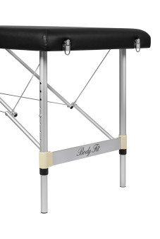 Массажный стол BodyFit 2 секции алюминиевый, черный 60 см