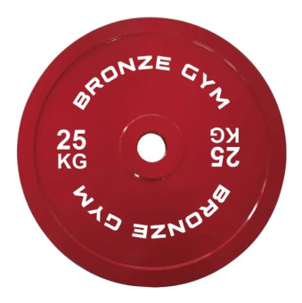 Диск олимпийский BRONZE GYM тяжелоатлетический красный (25 кг)