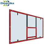 Баскетбольный щит Dinamika ZSO-003756, поликарбонат, 10 мм (красная разметка)