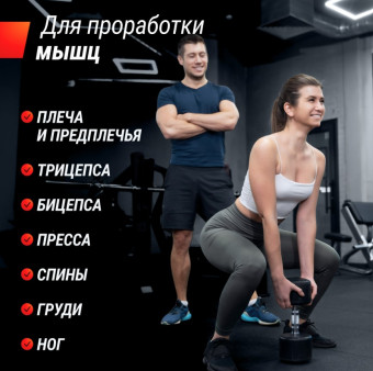 Гантели круглые обрезиненные UNIX Fit PRO (10 кг, 2 шт)