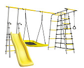 Дачный комплекс Romana Богатырь Плюс 2, качели-лодка, 103.12.06 (серый-жёлтый)