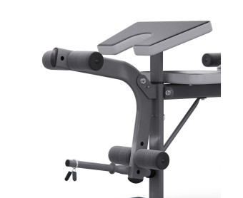 Скамья со стойками под штангу DFC D702 PRO (широкий хват, с партой для бицепса)