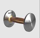 Гантель из нержавеющей стали и орехового дерева PROIRON Г1020НО (2 кг)