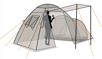 Палатка Canadian Camper HYPPO 4 (синий)