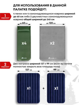 Палатка треккинговая RSP Hill 4 (синий)