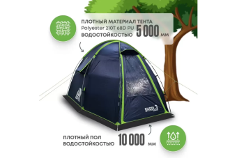 Палатка кемпинговая RSP Sharl 3 (синий)