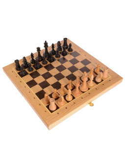 Шахматы складные Woodgames Дуб, 40мм с утяж. фиг.