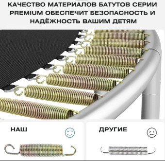 Батут PERFETTO SPORT PREMIUM STRONG 8 (диаметр 2,4м, зеленый)