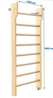 Шведская стенка Dinamika ZSO-002557 с турником, 300х100 см (массив.сосна)