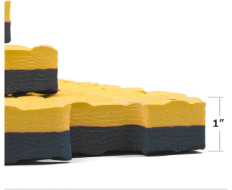 Будо-мат DFC 100 x 100 см, 20 мм EVA (желто-черный)