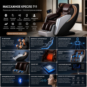 Массажное кресло Terax Relax Ultima CF-711 (коричневый)