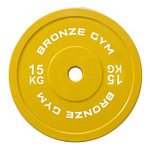 Диск калиброванный BRONZE GYM для пауэрлифтинга (15 кг)