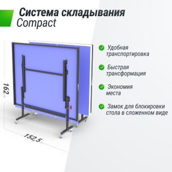 Теннисный стол UNIX Line Indoor 15 mm MDF (Синий)
