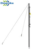 Стойки волейбольные на растяжках Dinamika ZSO-002773 (серый)