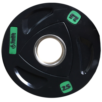 Диск для штанги Smith WP085-2,5 (c 3-м хватом, обрезиненный, 2,5кг)