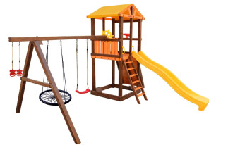 Игровой комплекс Perfetto sport «Pitigliano-5» + качели Паутина