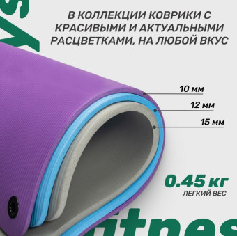 Набор для фитнеса Sundays Fitness Валик IR97435B + Коврик IR97506 (зеленый, серый)