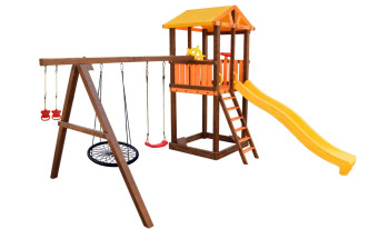 Игровой комплекс Perfetto sport «Pitigliano-3» + качели Паутина