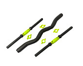 Набор гантельных грифов с W-образным грифом AMETIST 40 см, 25 мм, пластик