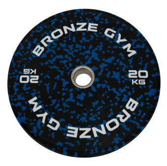 Диск бамперный BRONZE GYM, камуфляж (синий, 20кг)