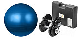 Набор для фитнеса Sundays Fitness гантели IR92052 + фитбол IR97402-75 (голубой)
