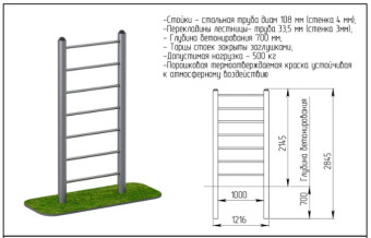 Шведская стенка Central Sport Pro, ARWOK012.1