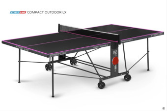Стол теннисный Start Line Compact-2 LX Всепогодный (Черный)