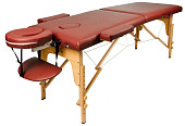 Массажный стол Atlas Sport складной 2-с деревянный 60 см. + сумка (бургунди)