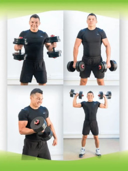 Гантели набор 40 кг. Absolute Champion (красный)